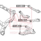 Сайлентблок, рычаг независимой подвески колеса <b>ASVA 0201127</b>