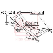 Сайлентблок, рычаг независимой подвески колеса <b>ASVA 0201275</b>