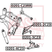 Сайлентблок, рычаг независимой подвески колеса <b>ASVA 02012C23</b>