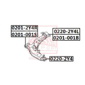 Сайлентблок, рычаг независимой подвески колеса <b>ASVA 02012Y4R</b>