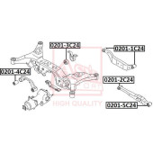 Сайлентблок, рычаг независимой подвески колеса <b>ASVA 02015C24</b>