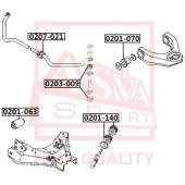 Ремкомплект, опора стойки амортизатора <b>ASVA 0203009</b>