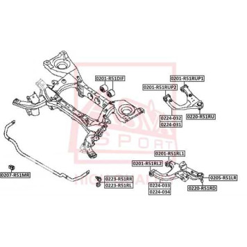 Рычаг независимой подвески колеса, подвеска колеса <b>ASVA 0224032</b>