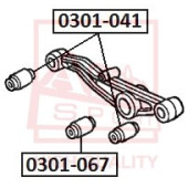 Сайлентблок, рычаг независимой подвески колеса <b>ASVA 0301041</b>