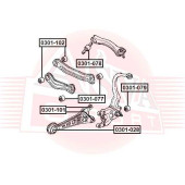 Сайлентблок, рычаг независимой подвески колеса <b>ASVA 0301101</b>