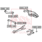 Сайлентблок, рычаг независимой подвески колеса <b>ASVA 0301144</b>