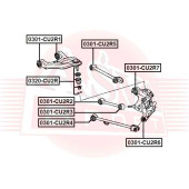 Сайлентблок, рычаг независимой подвески колеса <b>ASVA 0301CU2R1</b>