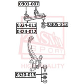 Ремонтный комплект, несущие / направляющие шарниры <b>ASVA 0305313</b>