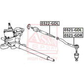Наконечник поперечной рулевой тяги <b>ASVA 0321GDR</b>