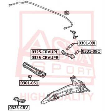 Рычаг независимой подвески колеса, подвеска колеса <b>ASVA 0325CRV</b>