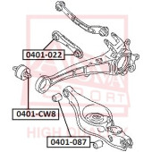 Подвеска, рычаг независимой подвески колеса <b>ASVA 0401022</b>