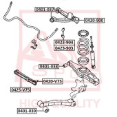 Сайлентблок, рычаг независимой подвески колеса <b>ASVA 0401039</b>