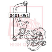 Сайлентблок, рычаг независимой подвески колеса <b>ASVA 0401051</b>