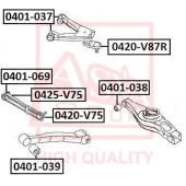Сайлентблок, рычаг независимой подвески колеса <b>ASVA 0401069</b>