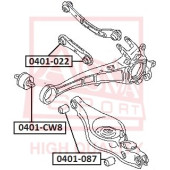 Сайлентблок, рычаг независимой подвески колеса <b>ASVA 0401087</b>