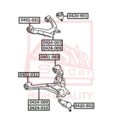 Рычаг независимой подвески колеса, подвеска колеса <b>ASVA 0424008</b>