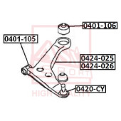 Рычаг независимой подвески колеса, подвеска колеса <b>ASVA 0424011</b>