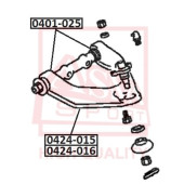 Рычаг независимой подвески колеса, подвеска колеса <b>ASVA 0424016</b>