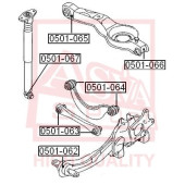 Сайлентблок, рычаг независимой подвески колеса <b>ASVA 0501062</b>