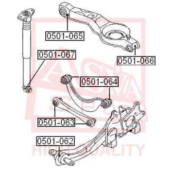Подвеска, рычаг независимой подвески колеса <b>ASVA 0501065</b>