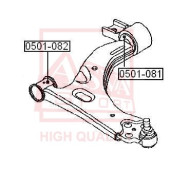 Сайлентблок, рычаг независимой подвески колеса <b>ASVA 0501081</b>
