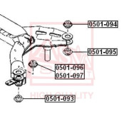 Сайлентблок, рычаг независимой подвески колеса <b>ASVA 0501094</b>
