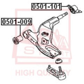 Сайлентблок, рычаг независимой подвески колеса <b>ASVA 0501101</b>