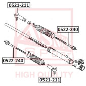 Наконечник поперечной рулевой тяги <b>ASVA 0521211</b>