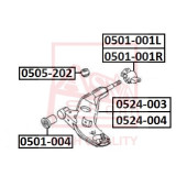 Рычаг независимой подвески колеса, подвеска колеса <b>ASVA 0524003</b>