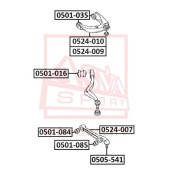 Рычаг независимой подвески колеса, подвеска колеса <b>ASVA 0524009</b>