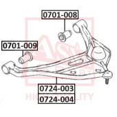 Рычаг независимой подвески колеса, подвеска колеса <b>ASVA 0724004</b>