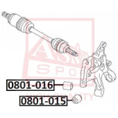 Сайлентблок, рычаг независимой подвески колеса <b>ASVA 0801015</b>