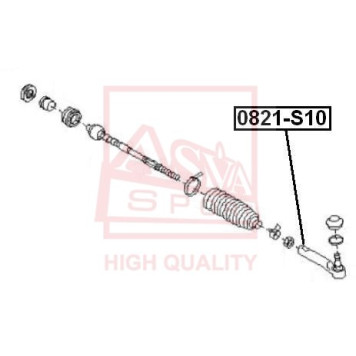 Наконечник поперечной рулевой тяги <b>ASVA 0821S10</b>
