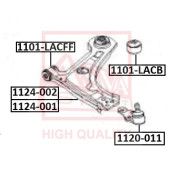 Рычаг независимой подвески колеса, подвеска колеса <b>ASVA 1124001</b>