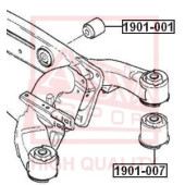 Сайлентблок, рычаг независимой подвески колеса <b>ASVA 1901007</b>