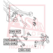 Сайлентблок, рычаг независимой подвески колеса <b>ASVA 2301017</b>