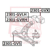 Сайлентблок, рычаг независимой подвески колеса <b>ASVA 2301GVRH</b>