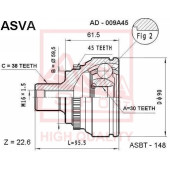 Шрус (гарантия 12 месяцев) [12] <b>ASVA AD009A45</b>