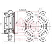 Подшипник ступицы комплект (10216022/181012/0025216/3, китай) <b>ASVA ADWHA6MF85KIT</b>