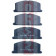 Колодки тормозные дисковые передние (TOYOTA CALDINA CT196/ET <b>ASVA AKD1001</b>