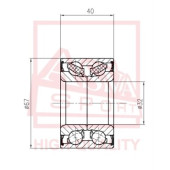 Подшипник ступичный задний 12 <b>ASVA DAC32670040</b>