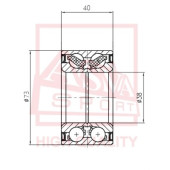 Подшипник ступичный передний <b>ASVA DAC38730040</b>
