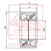 Подшипник ступичный передний 40x74x36x34 <b>ASVA DAC4074003634</b>
