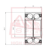 Подшипник ступичный задний 4WD <b>ASVA DAC42770039</b>