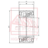 Подшипник ступичный передний (43x79x41x38) <b>ASVA DAC4379004138</b>