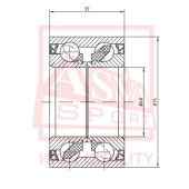 Подшипник ступичный с магнитным кольцом абс <b>ASVA DACM40750037</b>