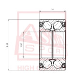 Подшипник ступичный передний (1021602217031300061337, китай) <b>ASVA DACM45840039</b>