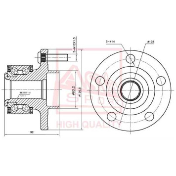Ступица передняя <b>ASVA FDWHCBF</b>
