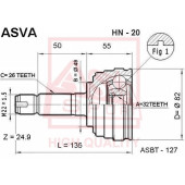 Шрус наружный 32x49x26 12 <b>ASVA HN20</b>