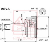 Шрус наружний 32x64x28 (CRV RD1-RD2,INSPARE,SABER UA1/UA2,ODYSSEY RA1/RA2,S-MX RH,STEP WAGON RF1/RF2 [12] <b>ASVA HN33</b>